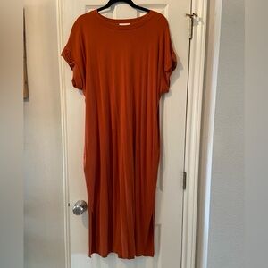 Burnt Orange Maxi Dress Size Large